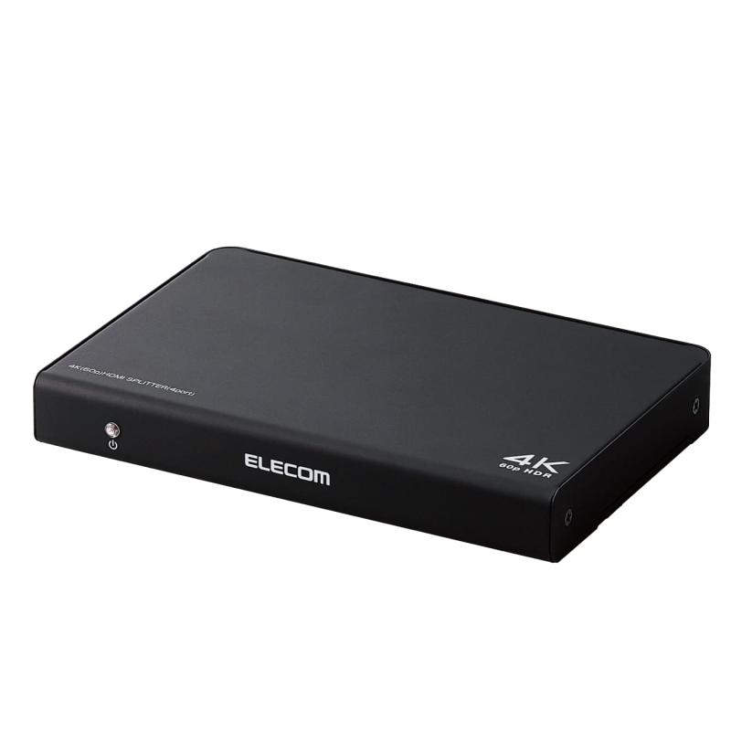 エレコム HDMI分かちあう器 4K 60サイクル(18Gbps) 1インプット 4最終生産物 HDCP2.2相応う VSP-HDP14BK 黒いこと