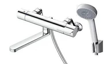 TOTO 風呂場用壁付サーモスタット組みあわせる水栓 70粍 コンフォートウェーブ90φ 冷ややかさ地用