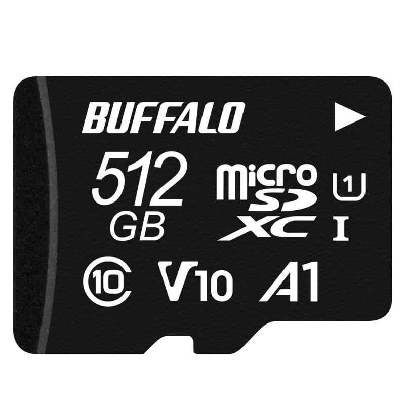 バッファロー microSD 512GB 100MB/s UHS-1 U1 microSDXC【 Nintendo Switch 対応 】V10 A1 IPX7 Full HD RMSD-512U11HA/N