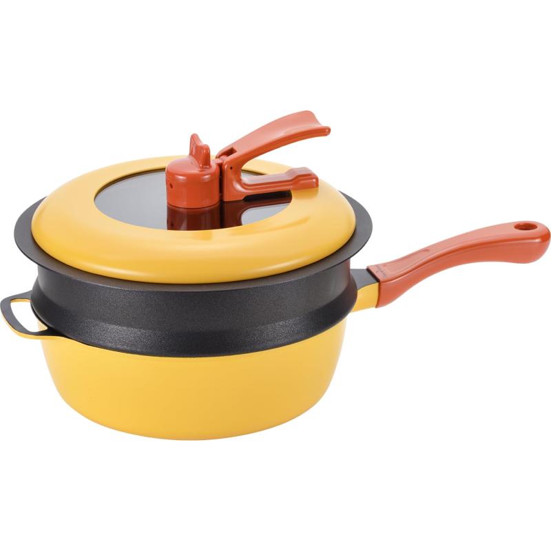 楽天市場】和平フレイズ レミパンセット ノッポ蒸し台セット イエロー