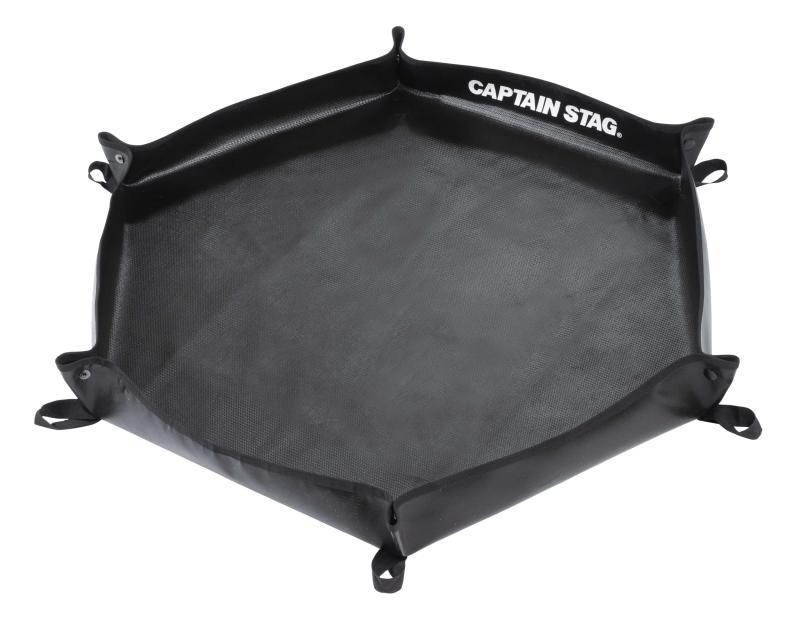 キャプテンスタッグ(CAPTAIN STAG) 焚き火台シート ヘキサ 焚き火シート 耐熱温度700℃ グラスファイバー 六角形 ブラック UG-3313