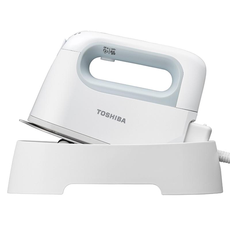 TOSHIBA(東芝) アイロン スチームアイロン コードレス 衣類スチーマー かけたまま 小型 約 0.69kg 最大約 14g/ 分 温度調節 3 段階 2Way TAS-X6-L|ぴっぴストア 店