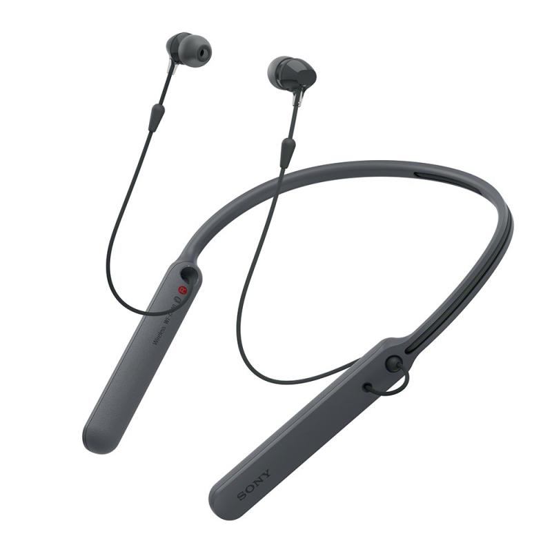 ソニー ワイヤレスイヤホン WI-C400 : Bluetooth対応 最大20時間連続再生 カナル型 マイク付き 2017年モデル ブラック WI-C400 B|ぴっぴストア 店