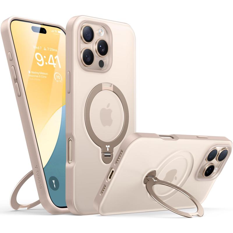 TORRAS iPhone 16 Pro 用 ケース【超剛性｜360° Amazon.com: TORRAS 360° Spin Magnetic Stand Case for iPhone