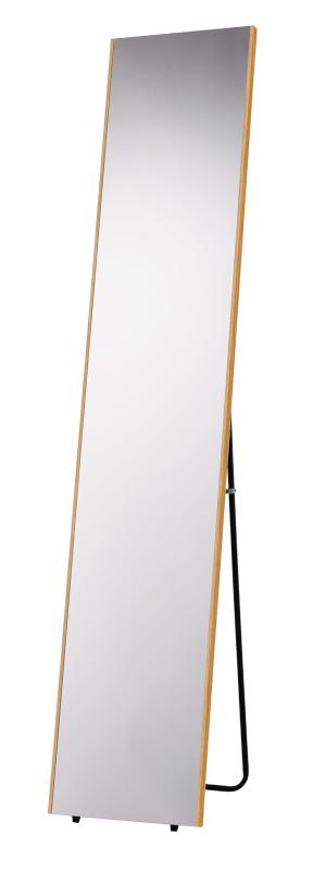 パール金属 【フェーズフリー認定商品】 軽くて割れない スタンドミラー 鏡 壁掛け 30×150cm 全身 姿見 フィルムミラー 木目調 ナチュラル N-7228