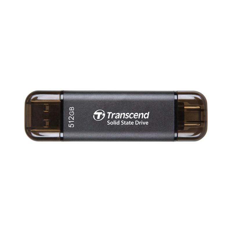 トランセンド 携帯型SSD 512GB 弾丸道路 最大限度1050 MB/s 超小型,軽さ11g Type-A/Type-C 両相応う iPhone15\u0026amp;16相応う/なおなお書き4/なおなお書き5 動くこと突きとめる済 USB 10Gbps TS512GESD310C-E