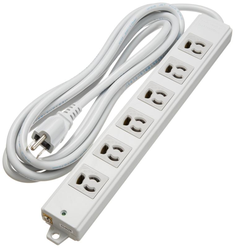 エレコム 電源タップ 抜け止め コンセント 6個口 3Pプラグ マグネット付き 3m グレー T-WRM3630LG/RS