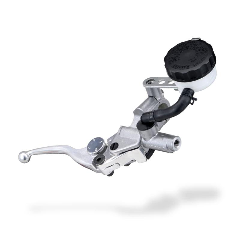 デイトナ(Daytona) マスターシリンダー バイク ブレーキ 横型 11mm NISSIN(ニッシン) シルバーボディ/バフクリアー ショートレバー 26854