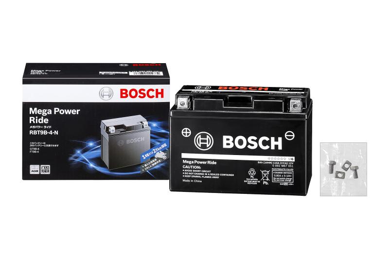 BOSCH (ボッシュ)メガ・パワー・ライド 液入充電済 バイク用バッテリー RBT9B-4-N YT9B-BS/YT9B-4 9,391円