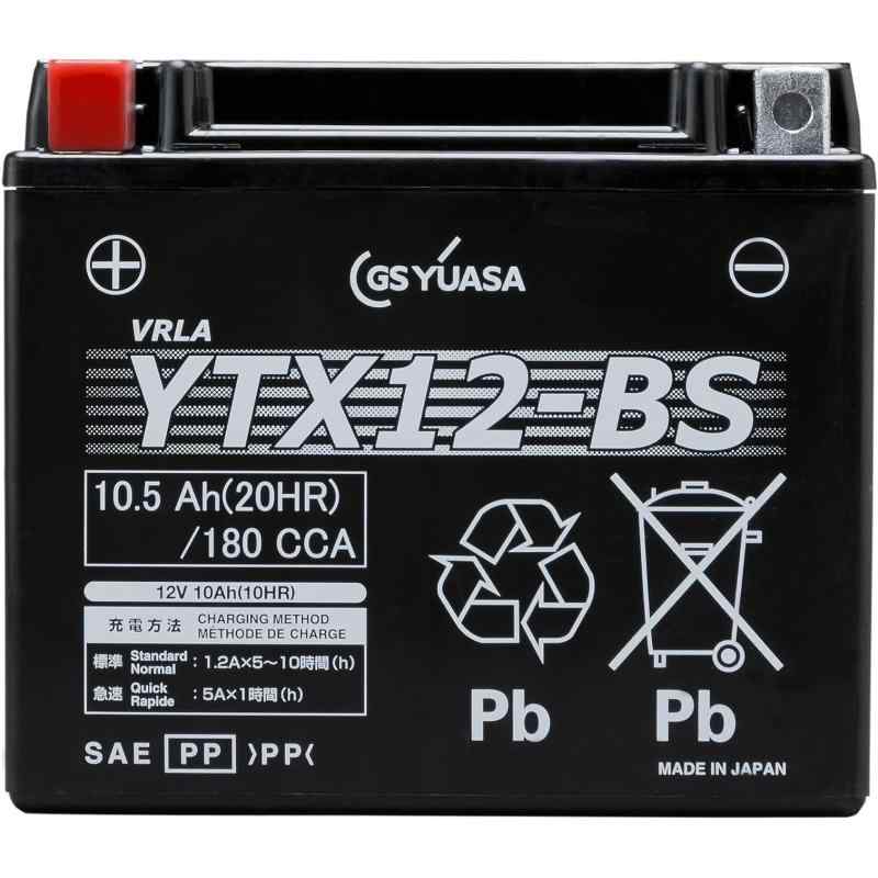 GSユアサ YTX12-BS シールド型 バイク用バッテリー 【 ジーエス ユアサ 】｜ぴっぴストア　店
