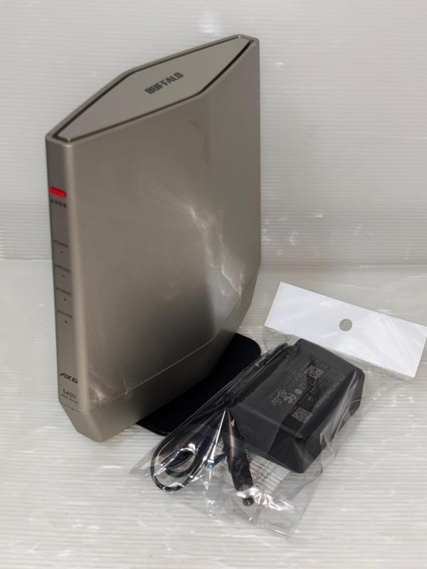 BUFFALO バッファロー 無線LANルーター プレミアムモデル (Wi-Fi 6(11ax)対応/ワイドバンド 5GHz 160MHz対応/シャンパンゴールド) WSR-5400AX6-CG