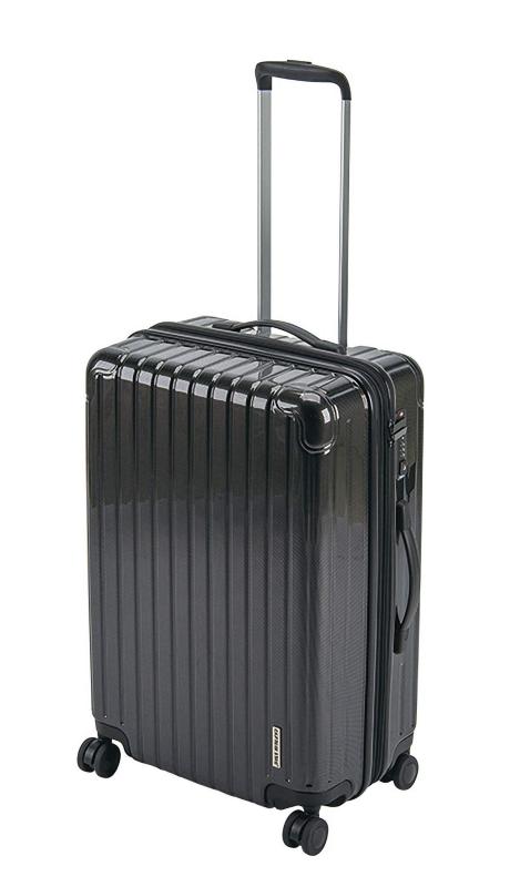 キャプテンスタッグ(CAPTAIN STAG) 旅行バッグ 持ちはこび入れもの キャリーバッグ 超軽さ TSA鍵を掛ける ダブル車輪 360度回転させる 静音 ダブルジッパー印字機 M大きさ 黒いこと パルティール UV-65