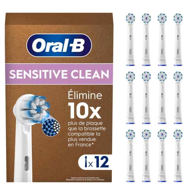 ブラウン オーラルb 替えブラシ やわらか極細毛ブラシ SENSITIVE CLEAN フラストレーションフリーパッケージ EB60 (12本)