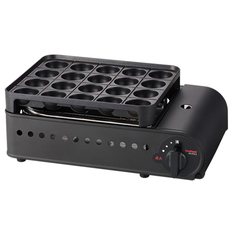 Iwatani イワタニ 岩谷 テープ屁っ放り たこ焼器 百貨店炎たこII えんたこ つや消し黒いこと 日本製 CB-ETK-2