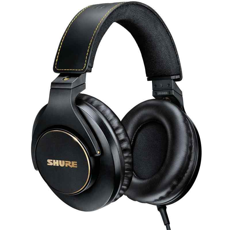 【VGP 殿堂入り金賞】SHURE シュア プロフェッショナル・スタジオ・ヘッドホン SRH840A-A ブラック : 有線 密閉型 折りたたみ式 プロ仕様 スタジオレコーディング スタジオモニタリング ホーム