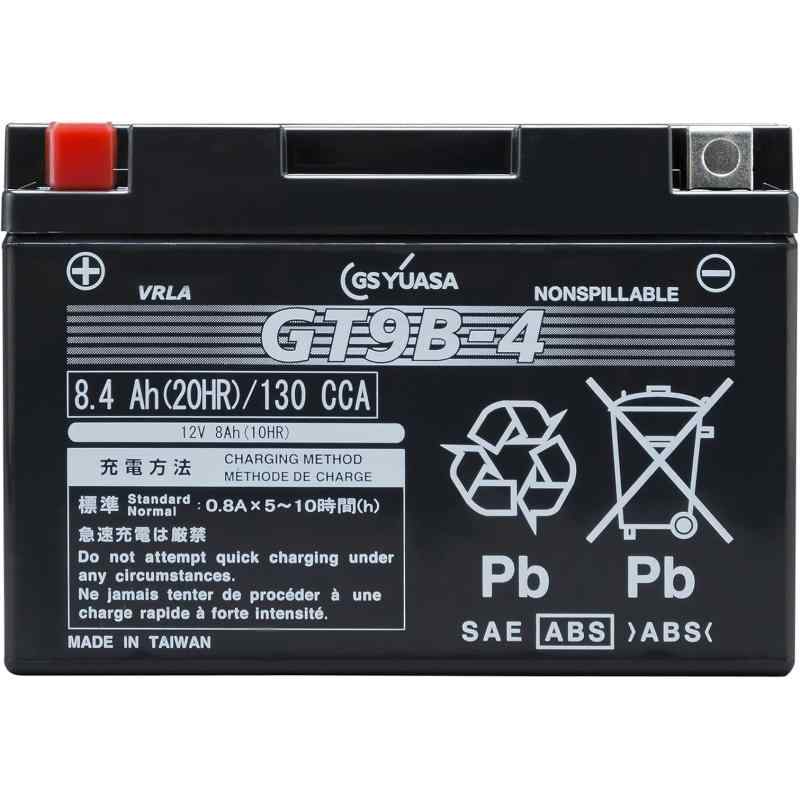 ＧＳＹＵＡＳＡVRLA(制御弁式）YT/YTZ/YTX/GTシリーズ バイク用シールド型バッテリー GT9B-4