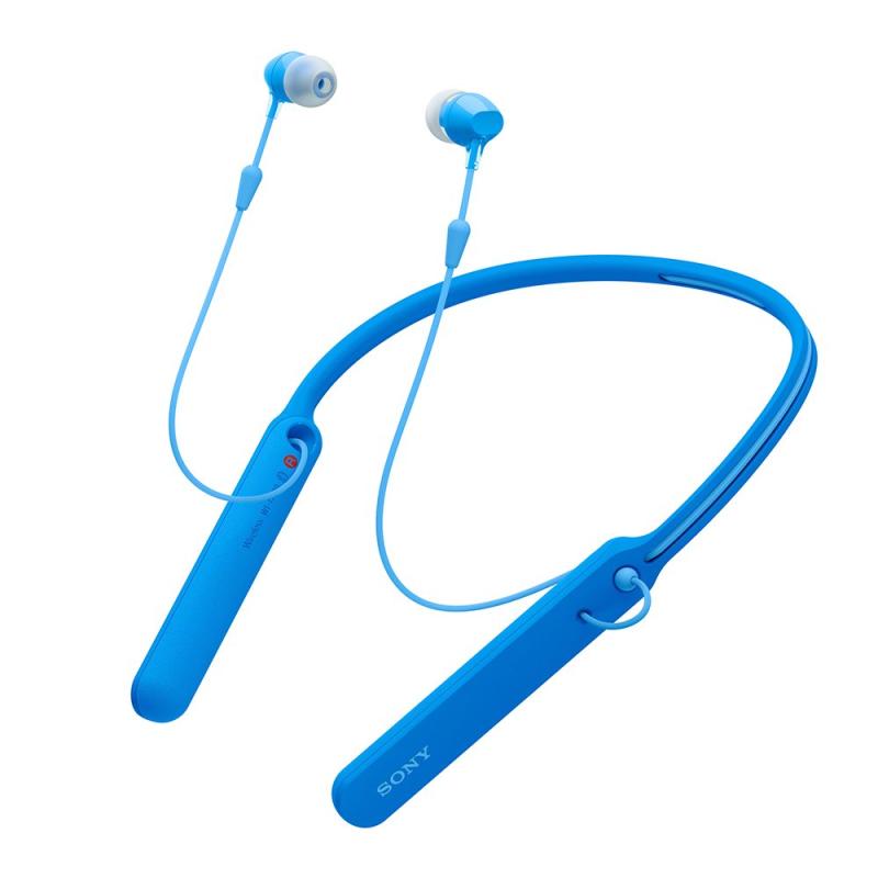 ソニー ワイヤレスイヤホン WI-C400 : Bluetooth対応 最大20時間連続再生 カナル型 マイク付き 2017年モデル ブルー WI-C400 L｜ぴっぴストア　店
