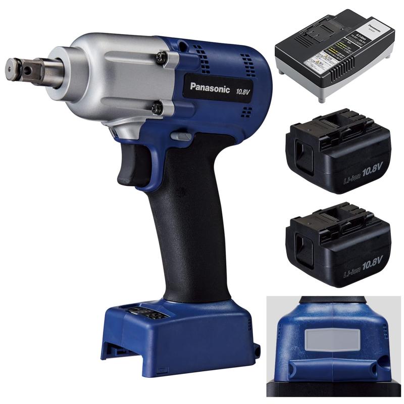 パナソニック(Panasonic) 充電インパクトレンチ 10.8V 3.0Ah電池パック×2個セット 産業用 Sシリーズ ボルト締付 最大締付トルク約120N 6段階締付機能 M8/M10対応 小型 軽量 高耐久仕様 EYSLA3CS|ぴっぴストア 店