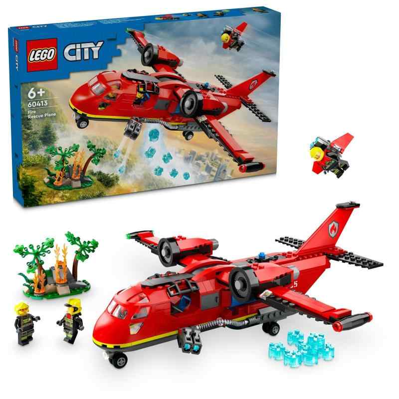 レゴ(LEGO) シティ 消防レスキュー飛行機 おもちゃ 玩具 誕生日 プレゼント ブロック 知育 男の子 女の子 子供 6歳 7歳 8歳 9歳 乗り物 車 ミニカー 60413