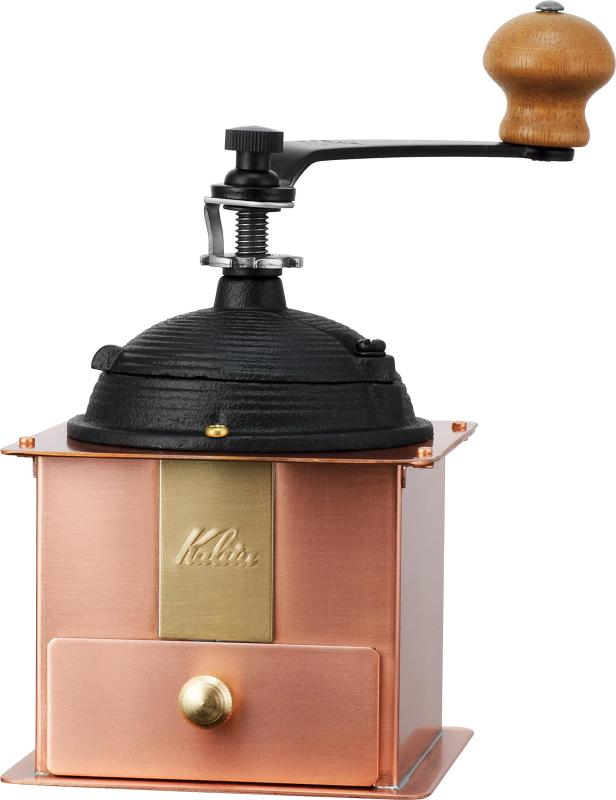 カリタ Kalita コーヒーミル 銅製 手挽き 手動 Cu-1#42084 アンティーク コーヒーグラインダー フタ付き|ぴっぴストア 店