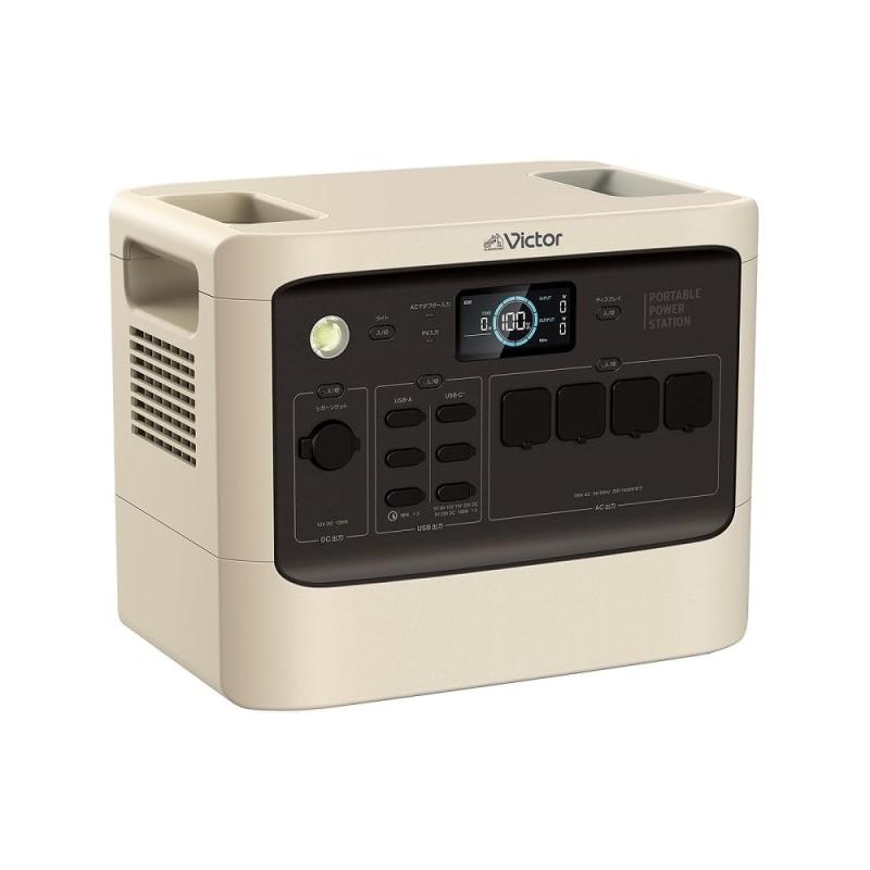 JVCケンウッド Victor BN-RF1100-CA ポータブル電源 リン酸鉄 AC出力 1500W 容量 1152Wh 国内メーカー品質 家庭用 長寿命 ポータブルバッテリー 防災 アウトドア キャンプ 正弦波