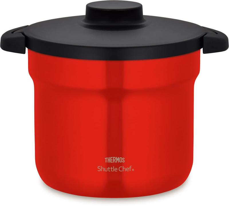 サーモス 真空保温調理器 シャトルシェフ 4.3L (4~6人用) アーバンレッド セラプロテクトコート KBJ-4502 UR