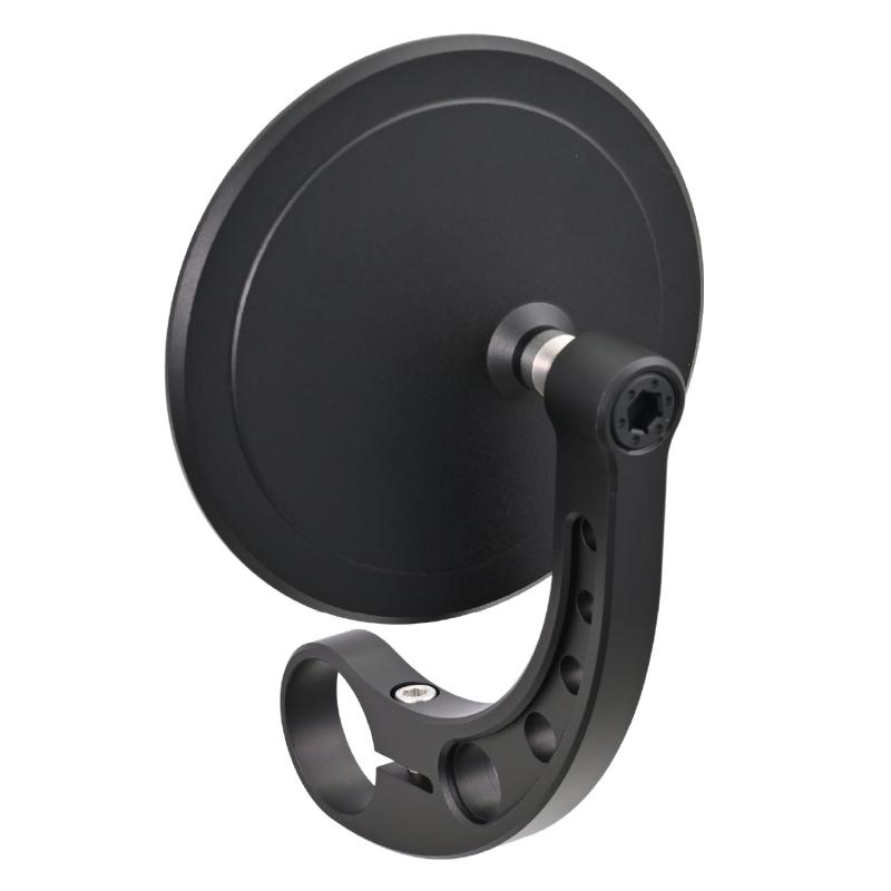デイトナ(Daytona) バーエンドミラー バイク 耐振 広角 新保安基準適合 ハイビジミラー スリムタイプ MIKAZUKI サークル ブラック 左右共通 片側1本 48071