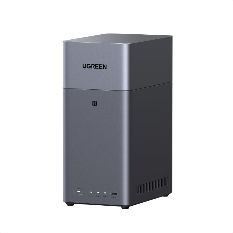 UGREEN NASync DH2300 2ベイ デスクトップNAS NFCワンタッチ接続?? 4K動画再生を支持 最大64TBのストレージ 4GB RAM オンボード メモリ搭載 バックアップ 初心者向け 初期設定簡単 ??(HDD付|ぴっぴストア 店