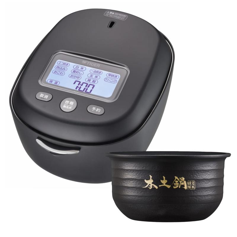 【タイガー魔法瓶 公式SHOP】タイガー魔法瓶(TIGER) 炊飯器 5.5合 土鍋圧力IH式 最上位モデル 日本製 土鍋ご泡火炊き 環境配慮パッケージ ブラック JRX-S100K