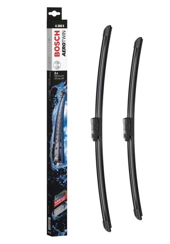 BOSCH(ボッシュ) 輸入車用 フラットワイパーブレード エアロツイン 車種専用セット 530/475mm A308S