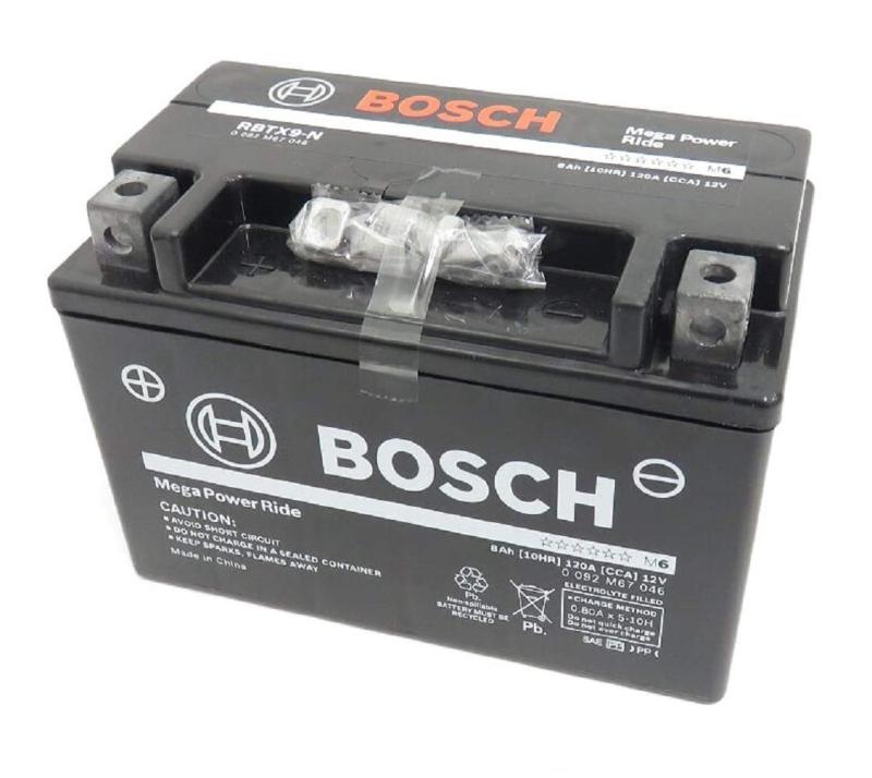 BOSCH (ボッシュ)メガ・パワー・ライド 液入充電済 バイク用バッテリー RBTX9-N YTX9-BS