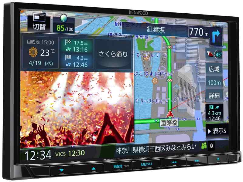 ケンウッド カーナビ 彩速 7インチ MDV-S710 安心の日本製ハイコストパフォーマンスモデル デジタルルームミラー型ドライブレコーダーと連携可能 ブラック KENWOOD 53,666円