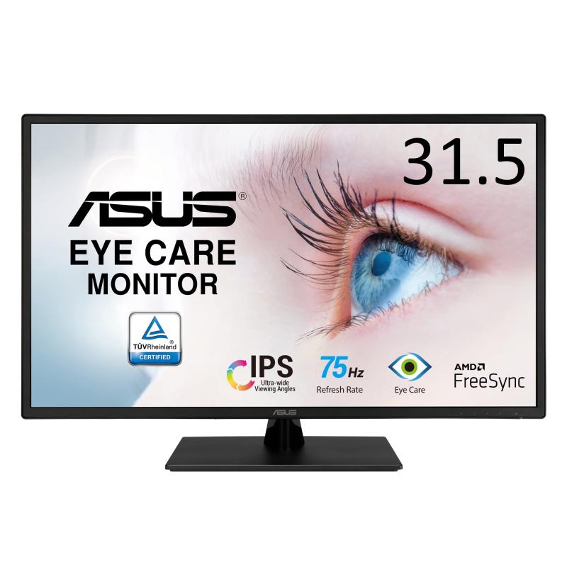 ASUS 管する Eye Care VA329HE-J 31.5in / 盛りだくさん固定ディスク (1920 x 1080) / IPS / HDMIx2 / 75サイクル / 青色点火装置助け出す/フリッカフリー/VESA相応う /