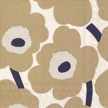 楽天市場 Marimekko マリメッコ 可愛い ペーパーナプキン デコパージュ カルトナージュ Unikko Cream Linen ウニッコ クリームリネン 花柄 枚入り ｐｉｐｐｙ ２号店