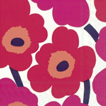 楽天市場】marimekko マリメッコ ペーパーナプキン☆UNIKKO red☆（1枚 