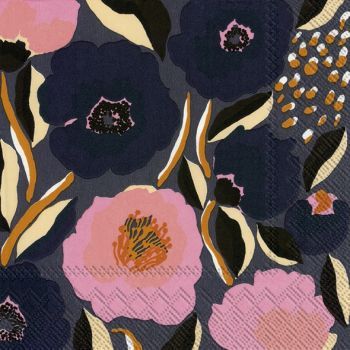 楽天市場 Marimekko マリメッコ 可愛い ペーパーナプキン デコパージュ Rosarium Blue Rose ロサリウム ローズガーデン 花柄 1枚 バラ売り ｐｉｐｐｙ ２号店