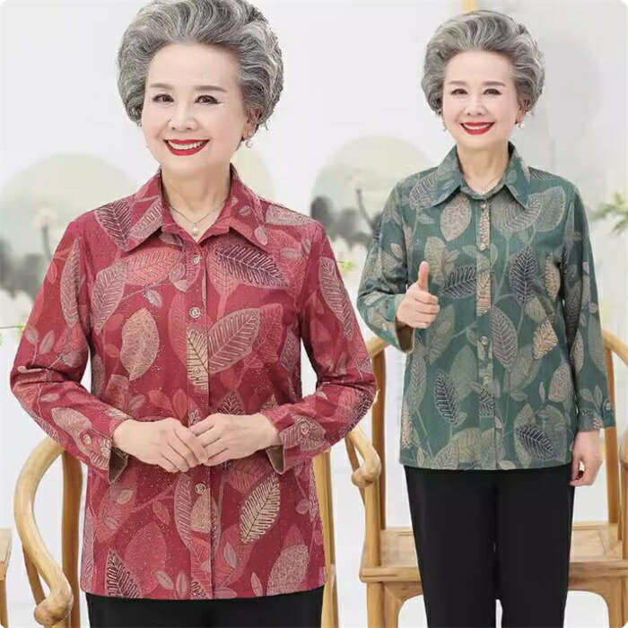 シニアファッション tシャツ 長袖 折り襟 花柄 プルオーバー ゆったり 大きいサイズ 中高年 レディース 夏着 高齢者 薄手 通気性 Amazon | [WOOYOO] シニアファッション Tシャツ 長袖 トップス