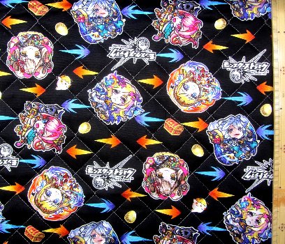 楽天市場 ｑ キャラクター キルティング 生地 モンスター ストライク 黒 19 キルト 生地幅 約106cm 表地 オックス モンスターストライク モンスト 手芸のピロル