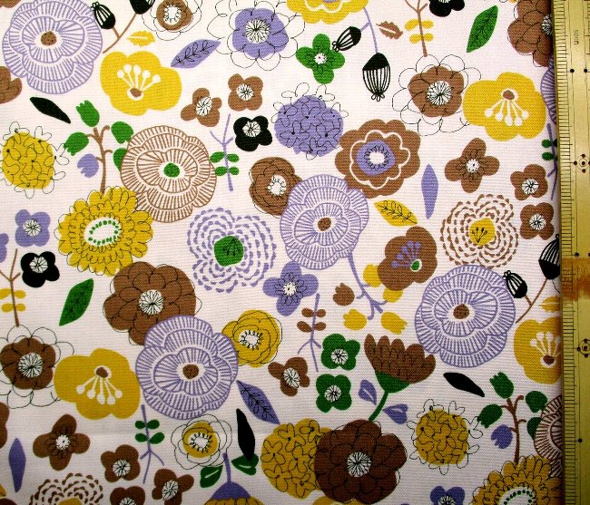 楽天市場】プリント生地 布 北欧風 フラワー ガーデン