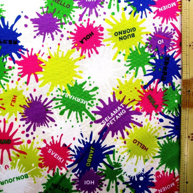 楽天市場】スプラッシュペイント柄 オックス生地 HSK762 ハンドメイド