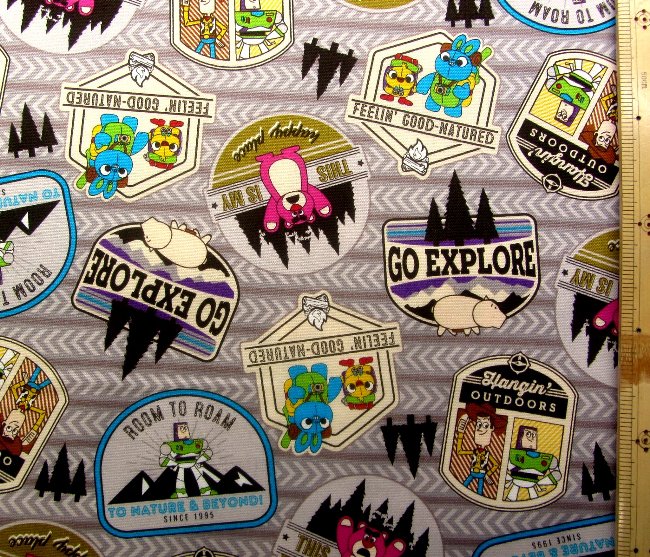 楽天市場】ラミネート 生地 キャラクター トイストーリー （ 紺系 ) 柄