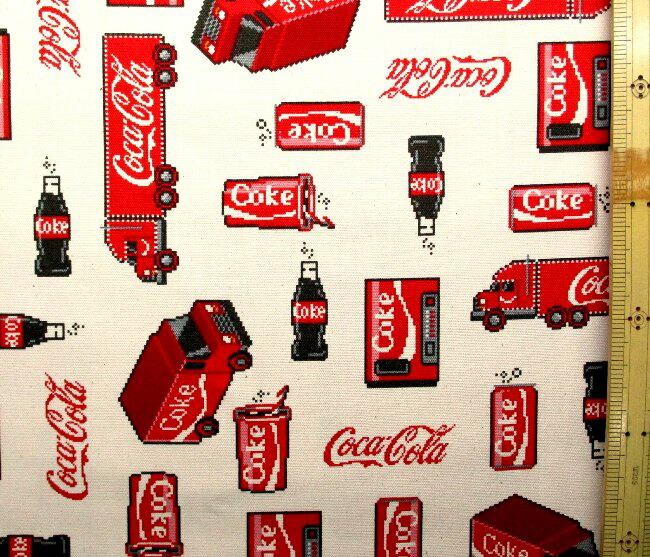 楽天市場】『コカ・コーラ』生地 コットンオックスコットン100％ /生地