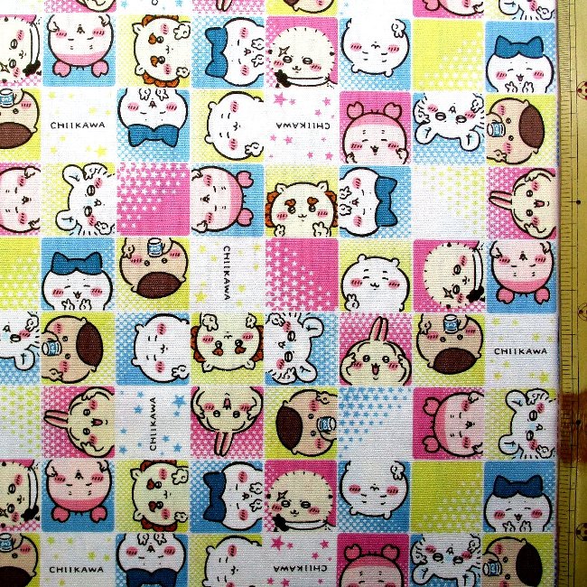 お気にいる 楽天市場】ラミネート 生地 キャラクター ちいかわ（ ブルー系 筆記具