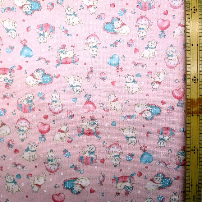 楽天市場】プリント生地 メルヘン うさぎ（ ピンク系 ) オックス（綿
