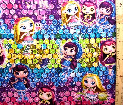 楽天市場 キャラクター アメリカ 輸入 生地 リトルチャーマーズ カラフル ｕｓａコットン 直輸入 手芸のピロル