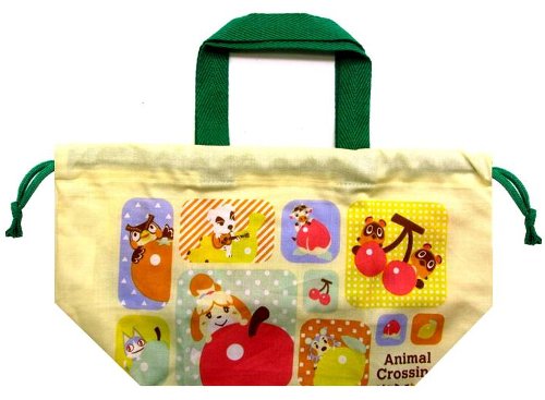 楽天市場 キャラクター 巾着袋 きんちゃく袋 どうぶつの森 どうぶつの森21 クリーム サイズ 約16 5 29 12ｃｍ メーカー表記 マチ付き 巾着 袋 巾着ポーチ きんちゃく キッズ 子供 小物入れ お弁当袋 手提げ 手さげ 給食 遠足 手芸のピロル