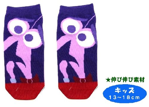 キャラクター ソックス 靴下 インサイドヘッド （ キッズ13～18cm ) （ ビビリ パープル/赤 )画像