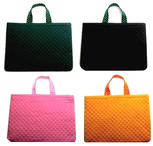 楽天市場 手作り 通園バッグ レッスンバッグ カラー無地 持ち手市松模様 キルティング使用 鬼滅の刃の衣装風柄 鬼滅の刃 きめつのやいば きめつ バック 手提げ てさげ 図書バッグ キルト メール便 ゆうパケット ｏｋ 手芸のピロル