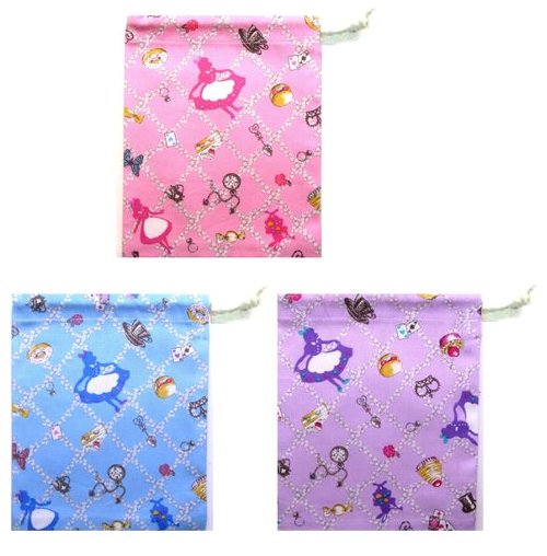 楽天市場 コップ袋 手作り アリスの花飾り コップ入れ 給食袋 巾着袋 きんちゃく袋 小 ミニサイズ 巾着バッグ キッズ 雑貨 ポーチ子供 通園 通学 かわいい おしゃれ男の子 女の子 メール便 ゆうパケット ｏｋ 手芸のピロル