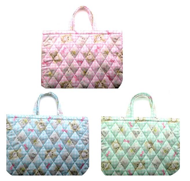 楽天市場】レッスンバッグ 手作り 通園バッグ 猫の花飾り ( 絵本かばん